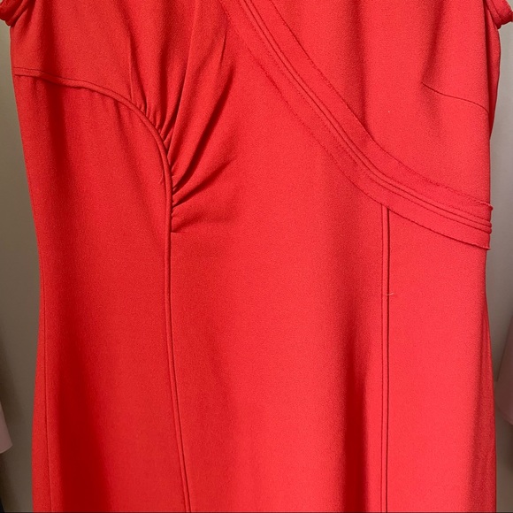 Hugo Boss Red Sheath Mini Dress Crew Neck Sleeveless - Picture 3 of 7